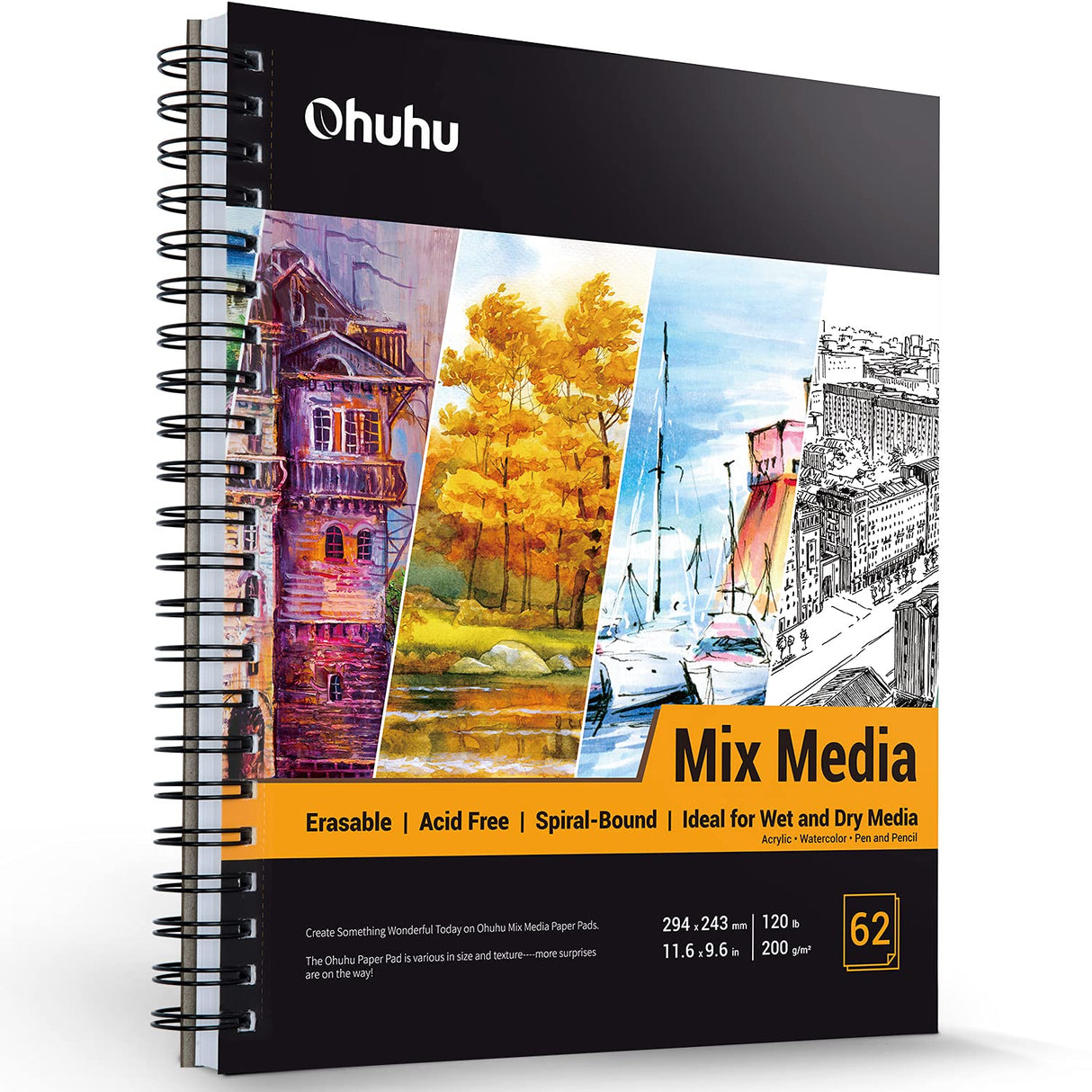 Ohuhu Mix Media Pad 8.9x8.3 FSC Certified