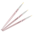 3Pcs Rose Gold Nail Art Lines Painting Pen Brushes - Glowish