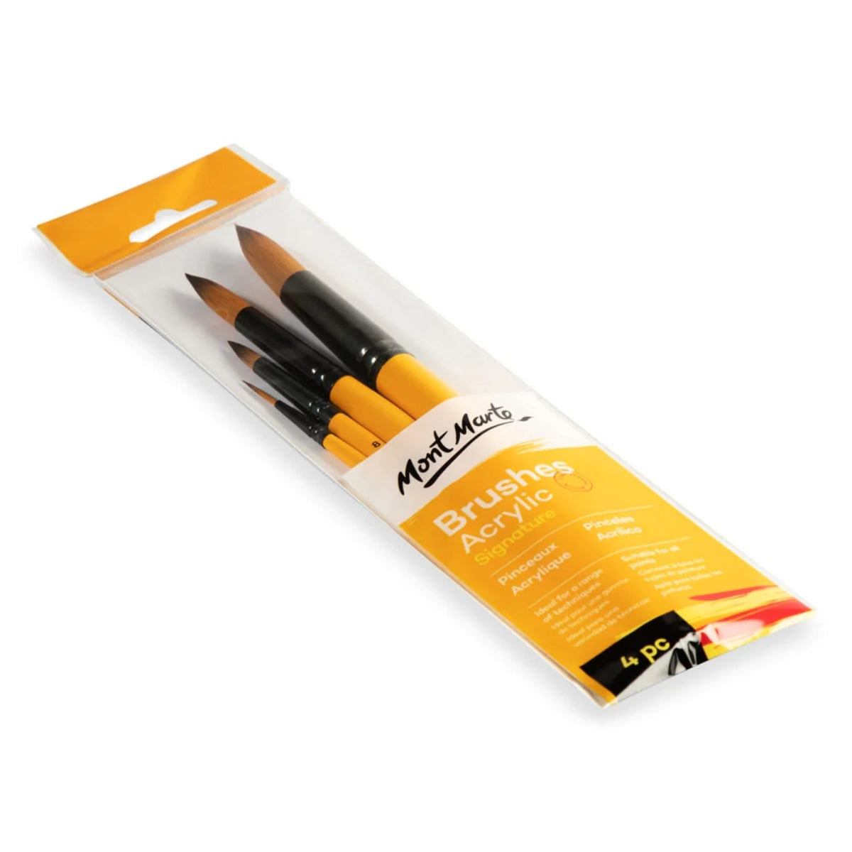 Acrylic Brushes Signature 4pc - Mont Marte - Glowish