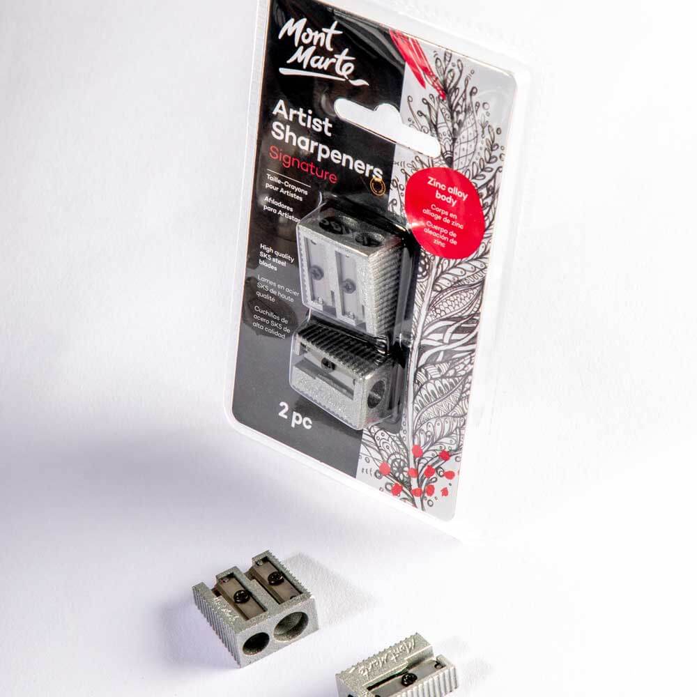 Artists Sharpener Set Zinc Alloy 2pce - Mont Marte - Glowish