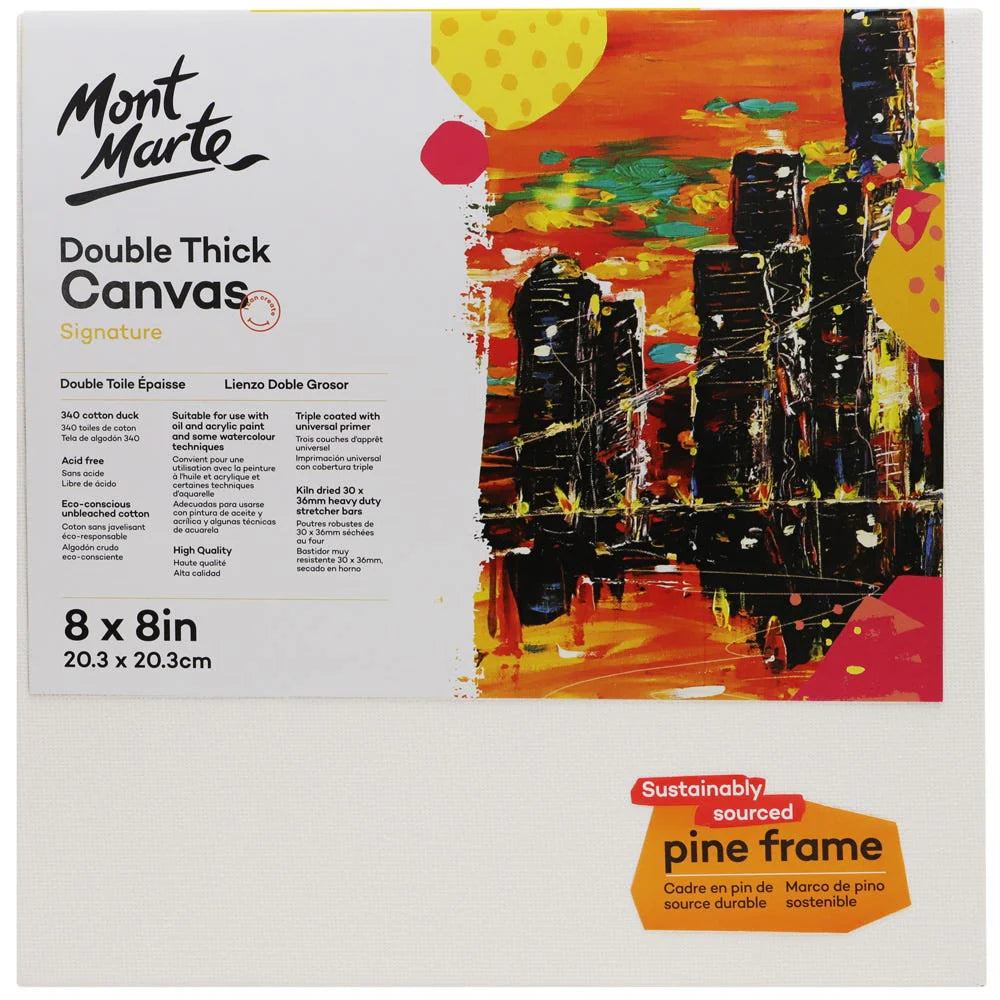 Canvas Double Thick Signature 20.3 x 20.3cm (8 x 8in) - Mont Marte - Glowish