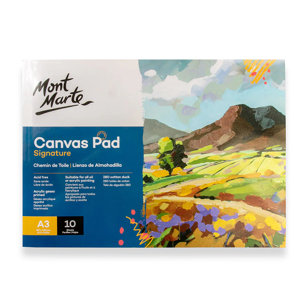 Canvas Pad Signature 10 Sheet A3 (11.7 x 16.5in) - Glowish