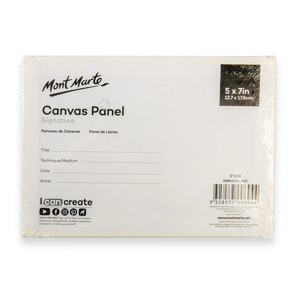 Canvas Panels Signature 3pc (5 x7in) - Mont Marte - Glowish
