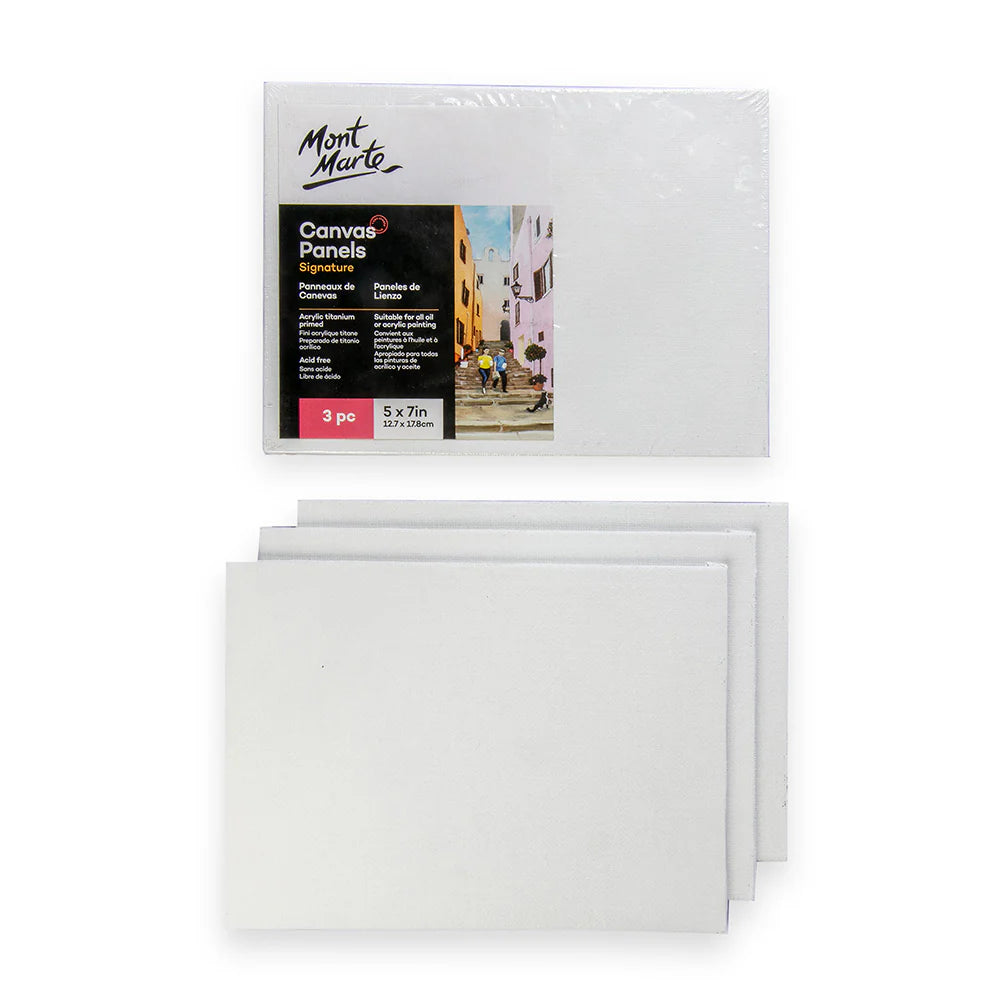 Canvas Panels Signature 3pc (5 x7in) - Mont Marte - Glowish