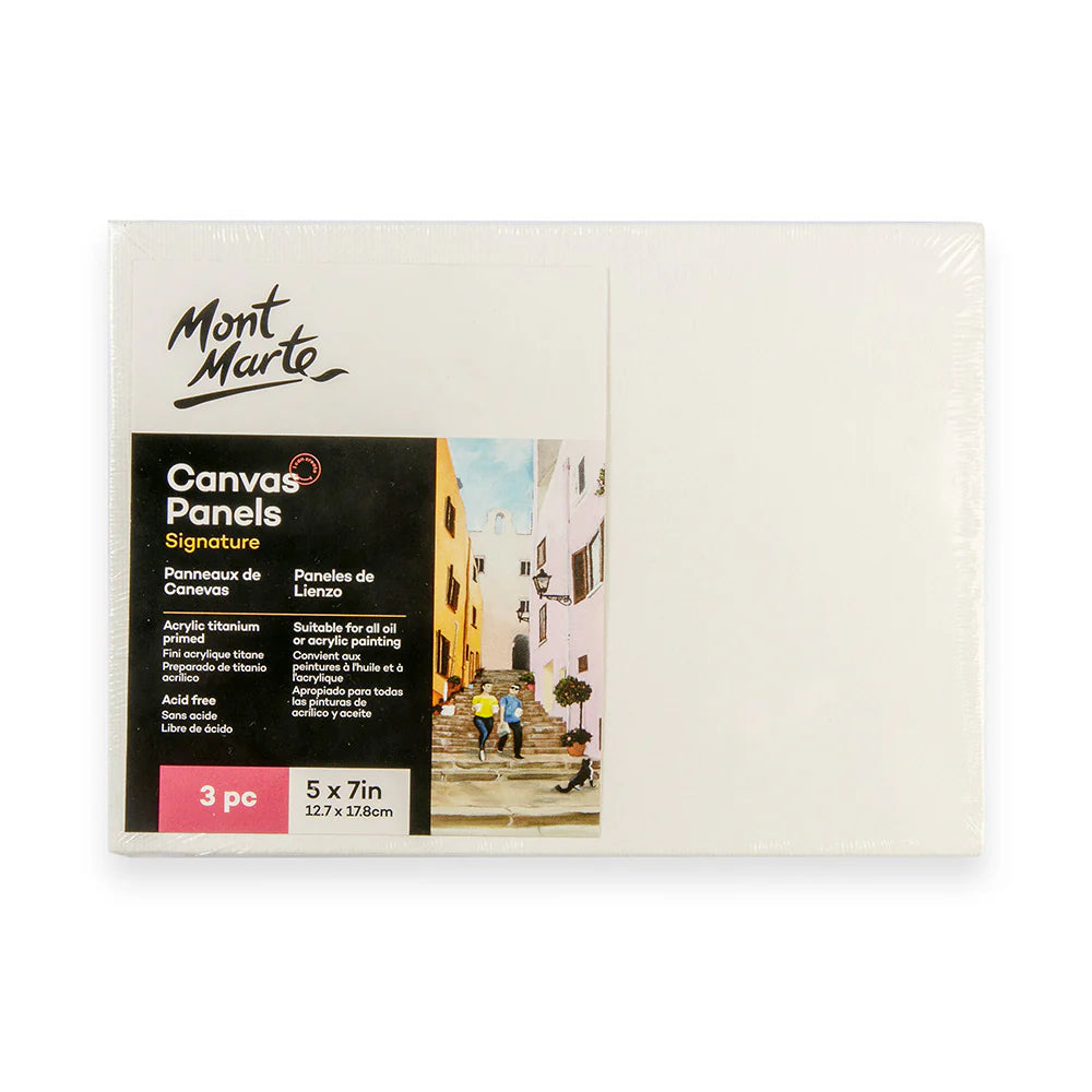 Canvas Panels Signature 3pc (5 x7in) - Mont Marte - Glowish