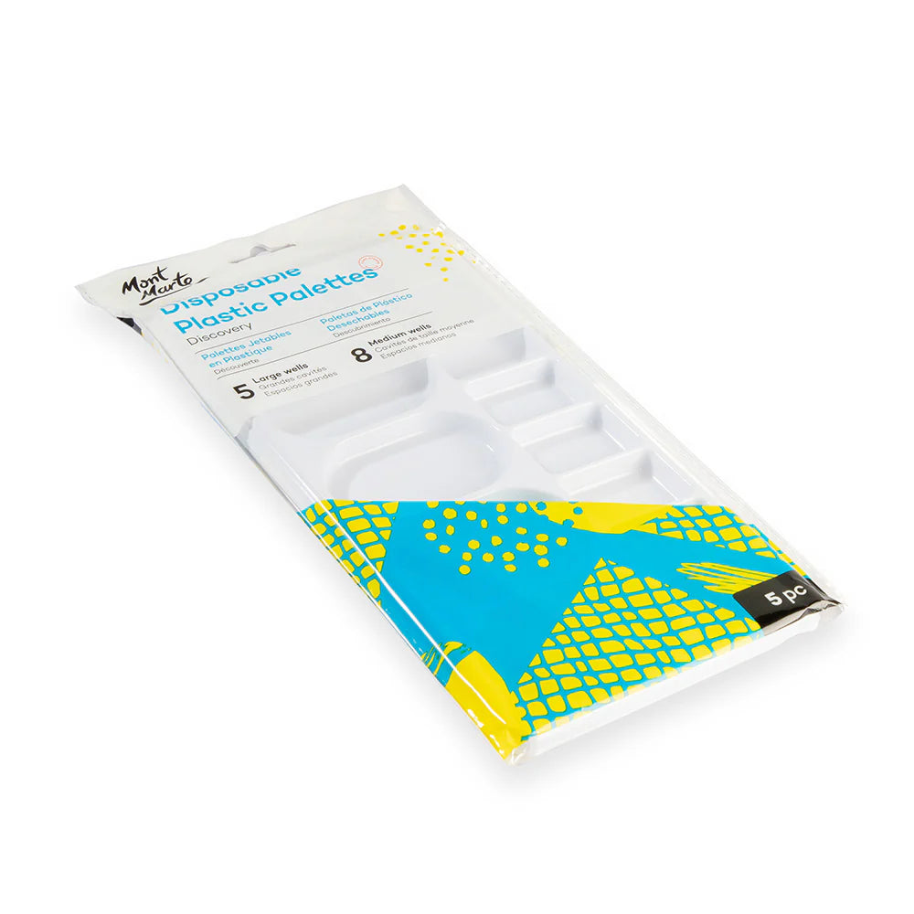 Disposable Plastic Palettes Discovery 5pc - Mont Marte - Glowish