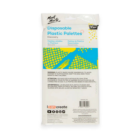 Disposable Plastic Palettes Discovery 5pc - Mont Marte - Glowish
