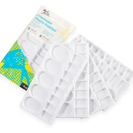 Disposable Plastic Palettes Discovery 5pc - Mont Marte - Glowish