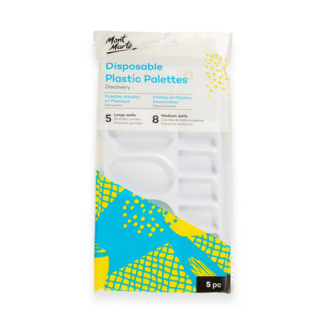 Disposable Plastic Palettes Discovery 5pc - Mont Marte - Glowish