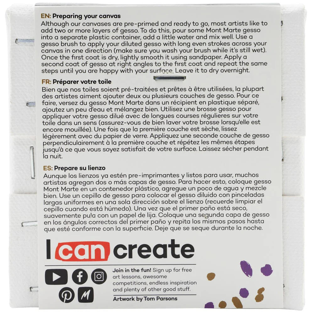 Double Thick Canvas Premium 10.2 x 10.2cm (4 x 4in) - Mont Marte - Glowish