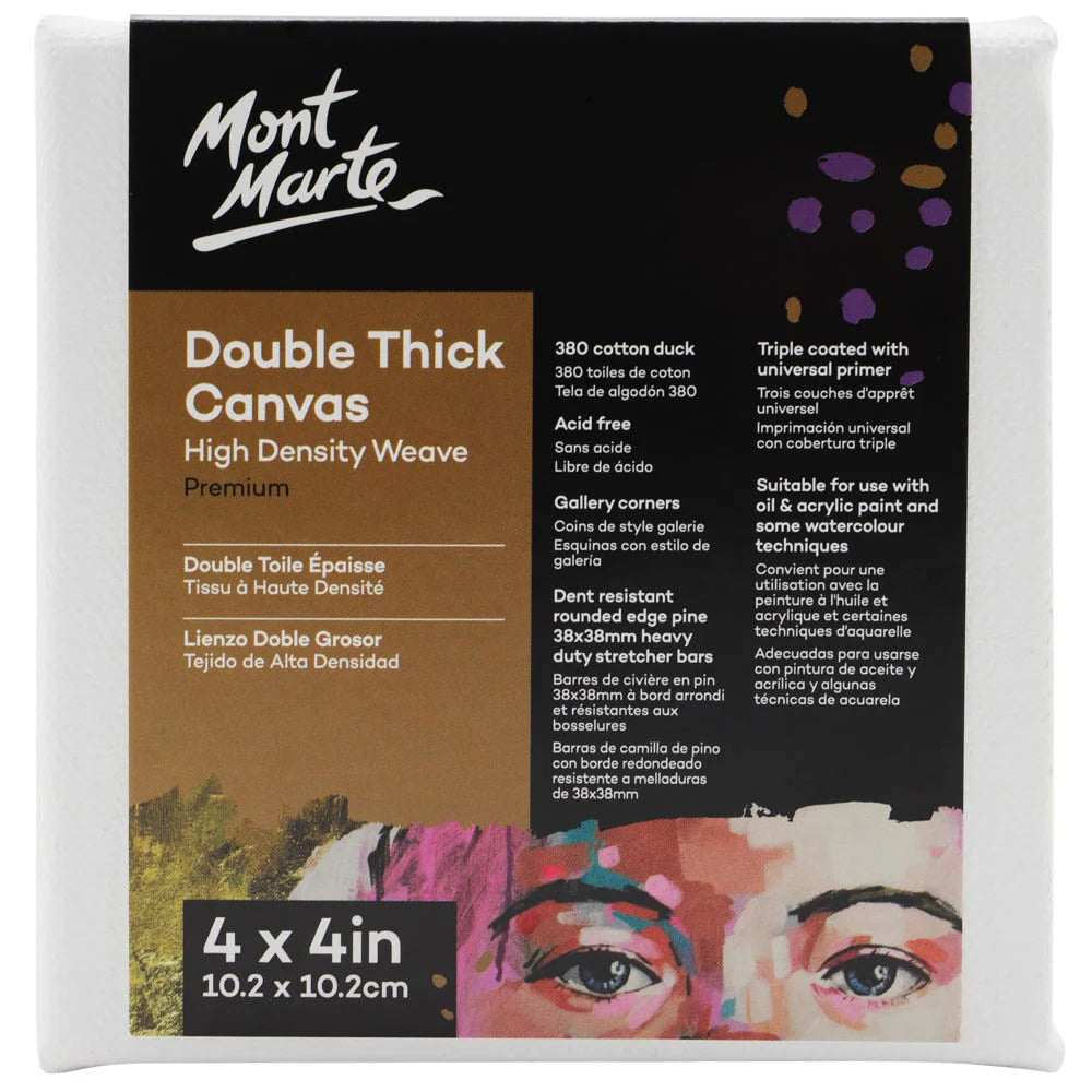 Double Thick Canvas Premium 10.2 x 10.2cm (4 x 4in) - Mont Marte - Glowish