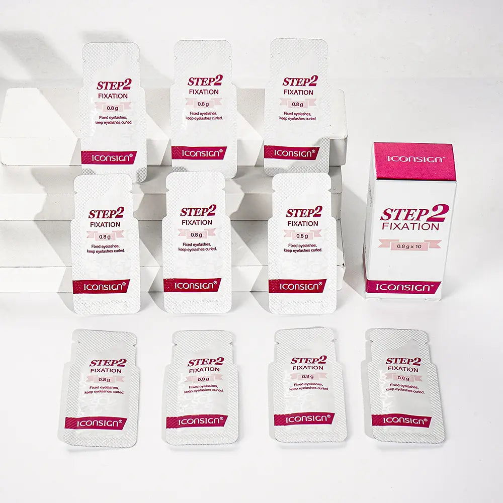 Fast Perm Lash Perm Kit Eyelash Fixation Lotion Sachets 10x - Step 2 - Glowish