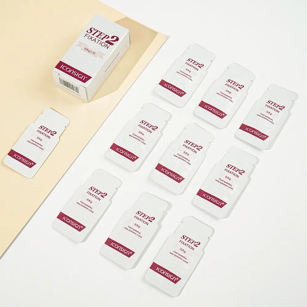 Fast Perm Lash Perm Kit Eyelash Fixation Lotion Sachets 10x - Step 2 - Glowish