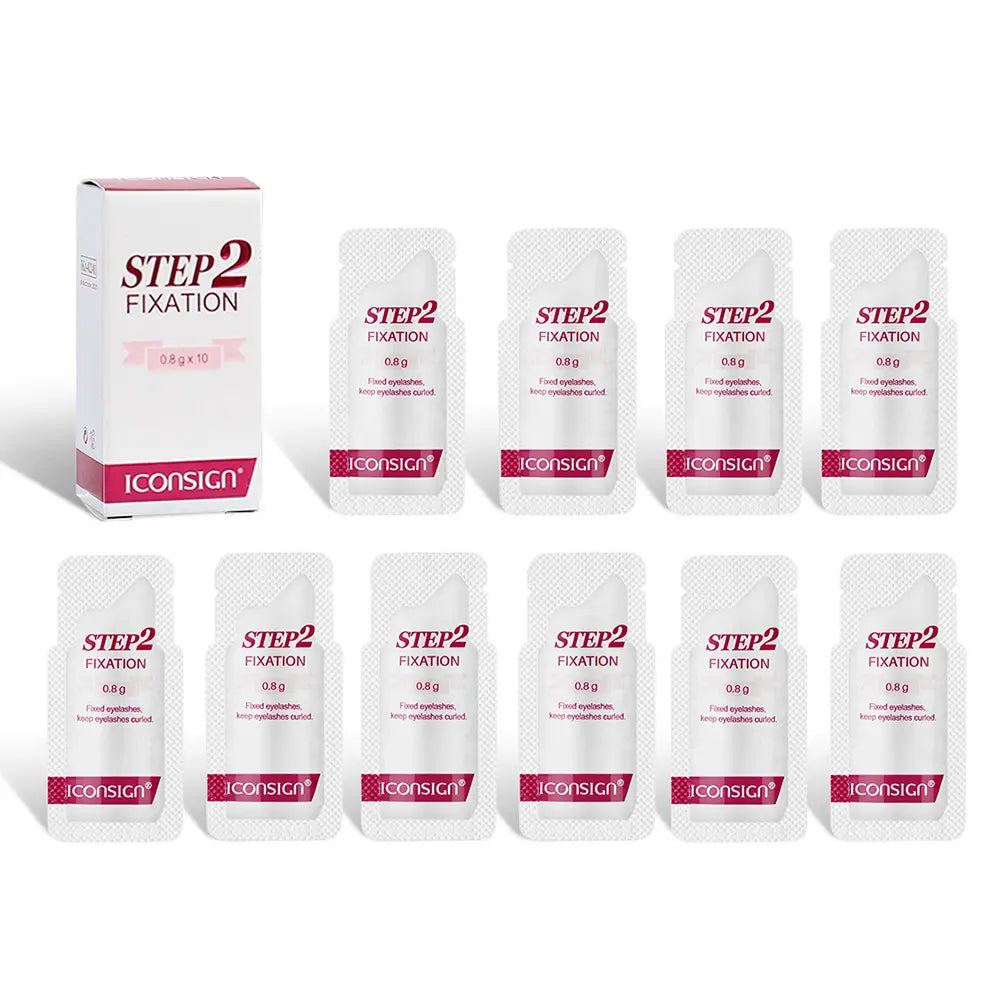 Fast Perm Lash Perm Kit Eyelash Fixation Lotion Sachets 10x - Step 2 - Glowish