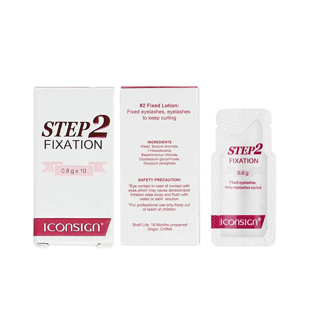 Fast Perm Lash Perm Kit Eyelash Fixation Lotion Sachets 10x - Step 2 - Glowish