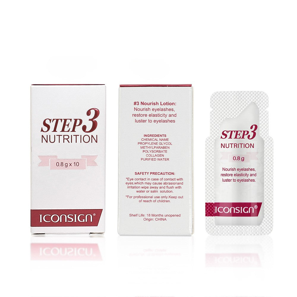 Fast Perm Lash Perm Kit Eyelash Nutrition Lotion Sachets 10x - Step 3 - Glowish