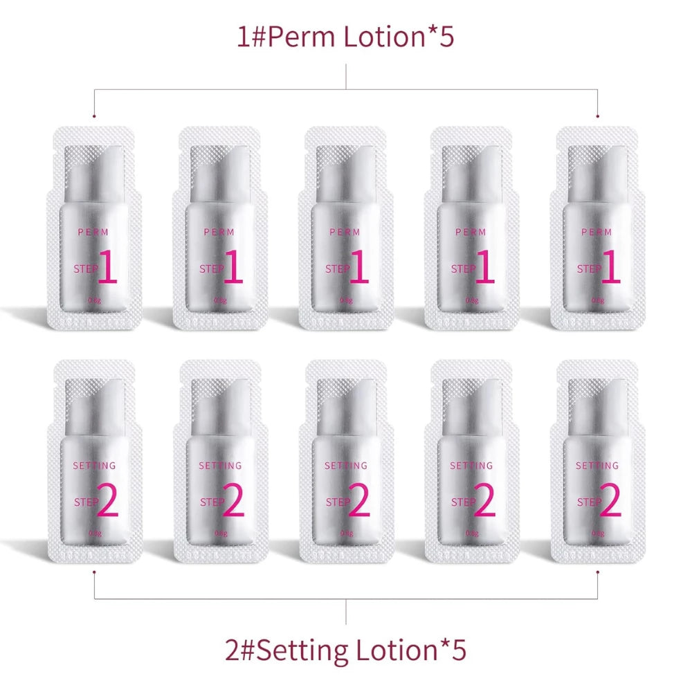 Fast Perm Lash Perm Kit Eyelash Perming & Fixation Lotion Sachets - Glowish