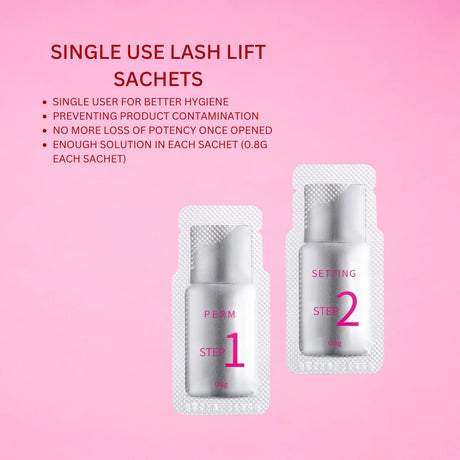 Fast Perm Lash Perm Kit Eyelash Perming & Fixation Lotion Sachets - Glowish