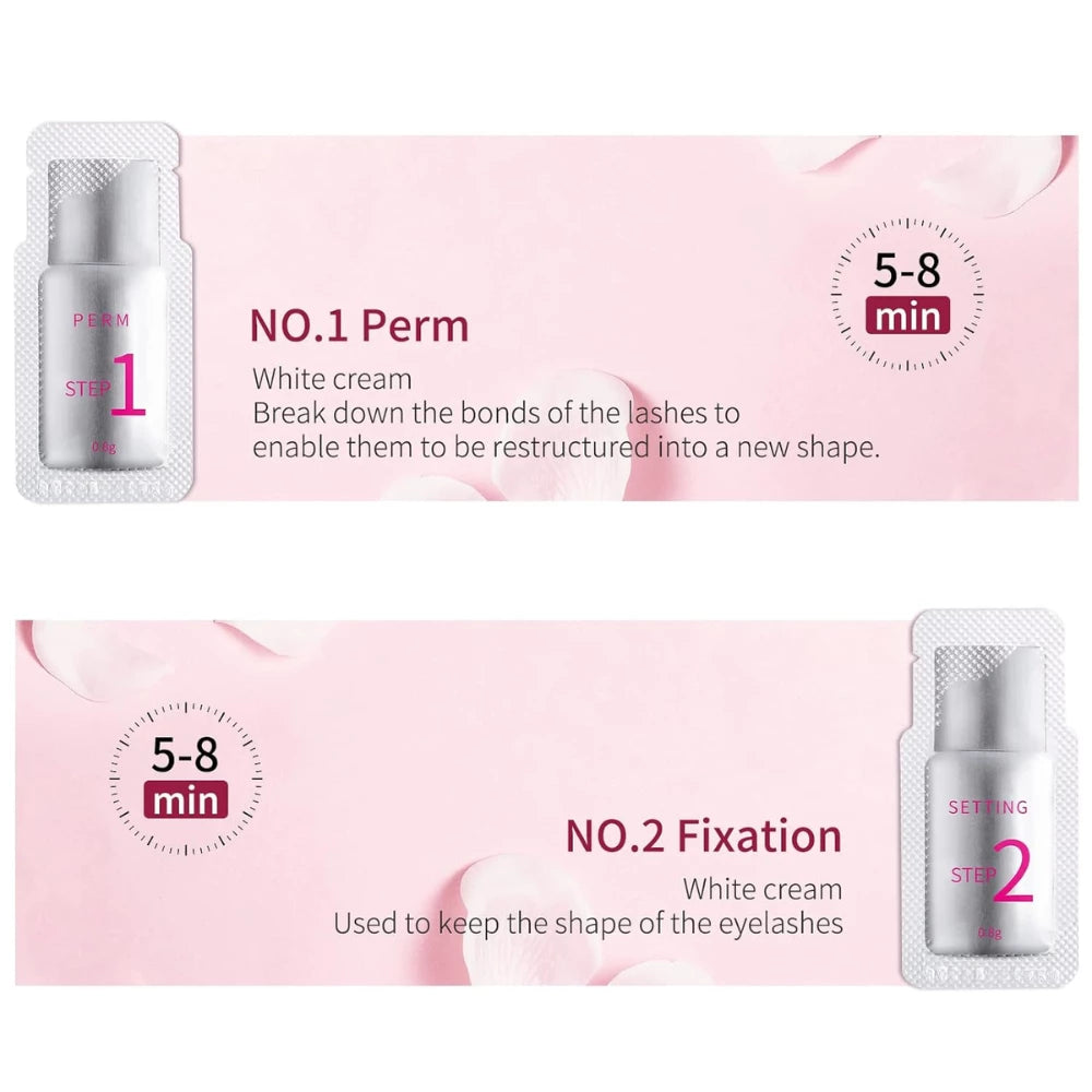 Fast Perm Lash Perm Kit Eyelash Perming & Fixation Lotion Sachets - Glowish