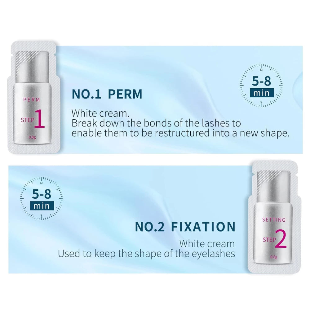 Fast Perm Lash Perm Kit Eyelash Perming & Styling Lotion Sachets - Glowish