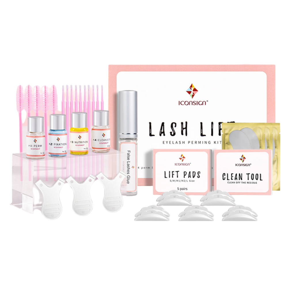 Lash Lift Kit - Eyelash Perming Set with Eyepad and Brush - Glowish