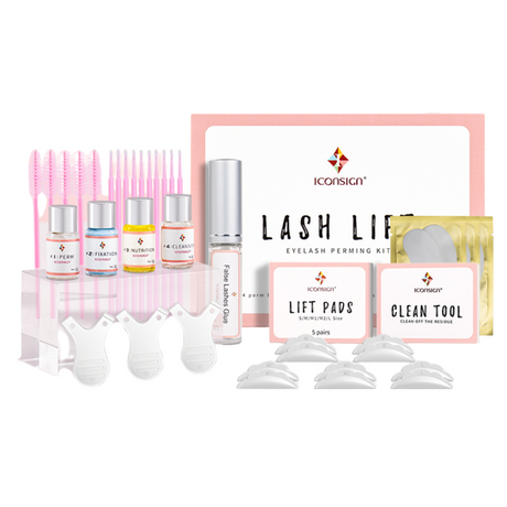 Lash Lift Kit - Eyelash Perming Set with Eyepad and Brush - Glowish