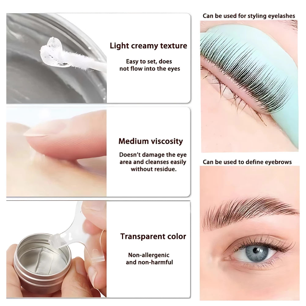 Lash Lift & Brow Adhesive Clear Balm 8g - Glowish