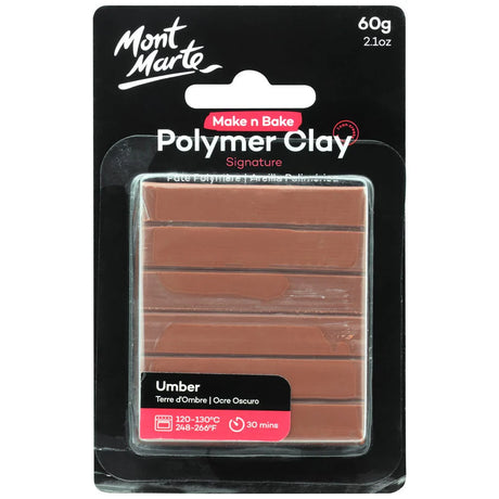Make n Bake Polymer Clay Signature 60g - Umber Mont Marte - Glowish