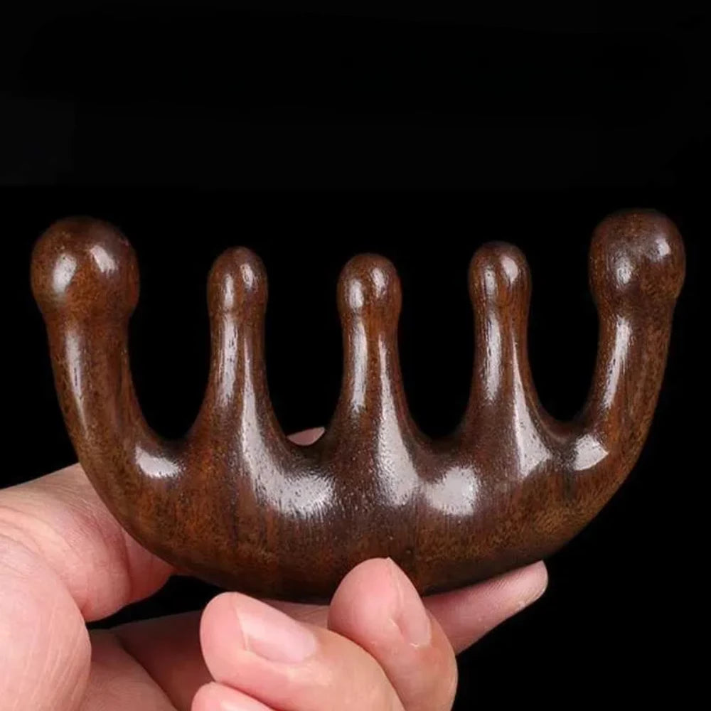 Meridian Massage Comb - 5 Teeth Handleless Acupressure Comb - Glowish