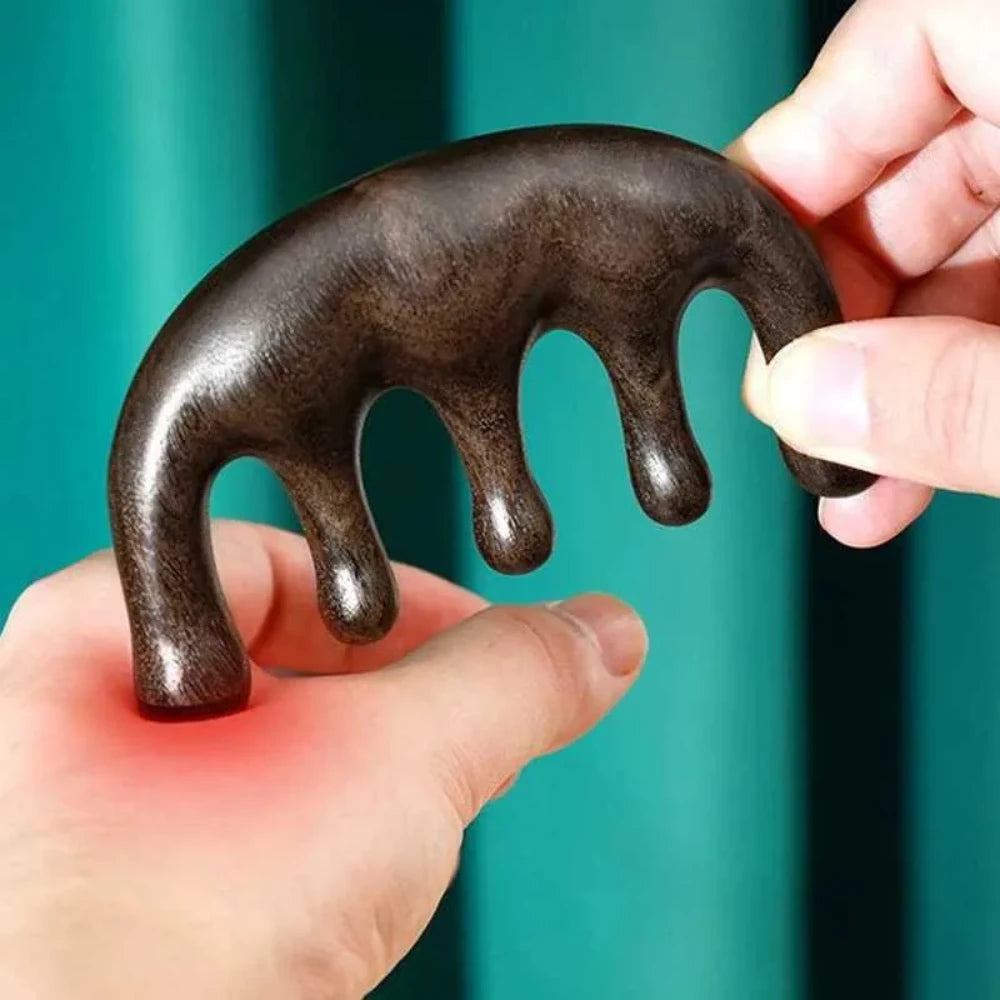 Meridian Massage Comb - 5 Teeth Handleless Acupressure Comb - Glowish