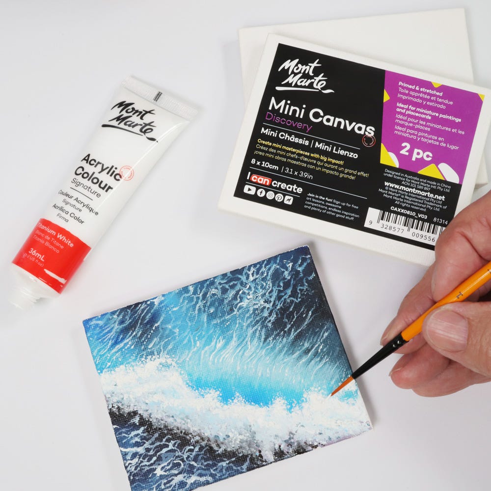 Mini Canvas Discovery 8 x 10cm (3.1 x 3.9in) 2pce - Mont Marte - Glowish