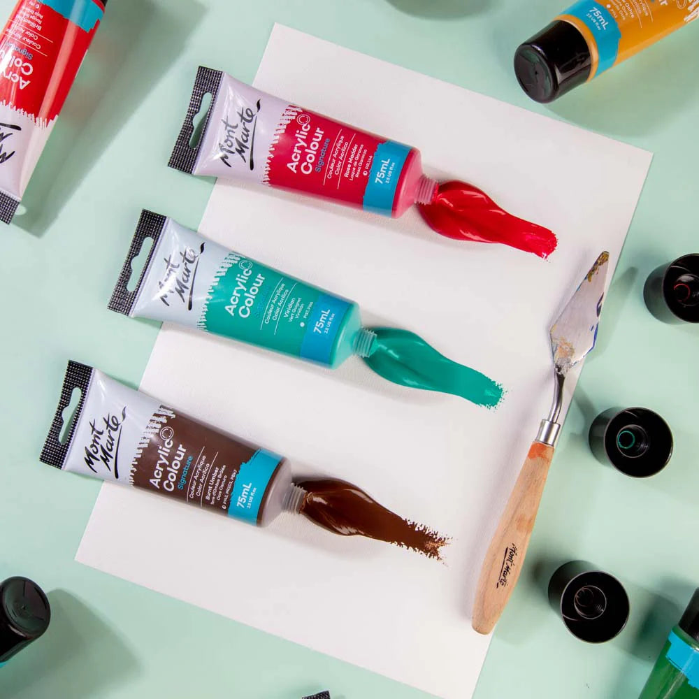 Mont Marte Studio Acrylic Paint Tube 75ml - Rose Madder