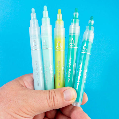 Mont Marte Acrylic Paint Pens Broad Tip in Case 24pc - Glowish