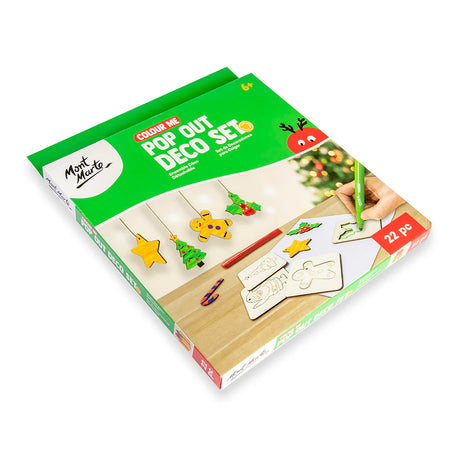 Mont Marte Colour Me Pop Out Deco Set 22pc - Christmas - Glowish