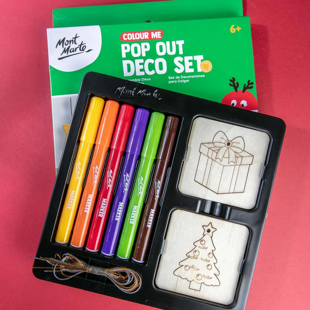 Mont Marte Colour Me Pop Out Deco Set 22pc - Christmas - Glowish