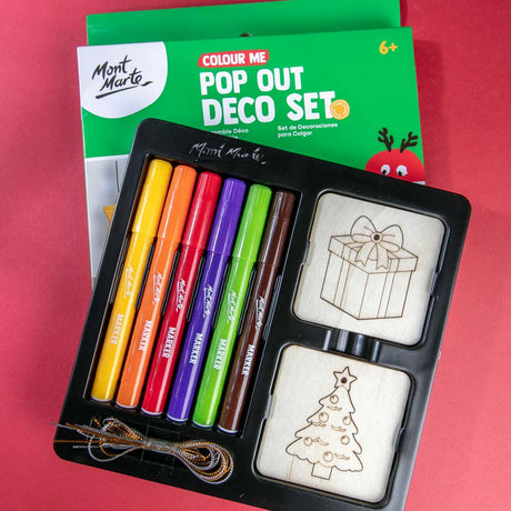 Mont Marte Colour Me Pop Out Deco Set 22pc - Christmas - Glowish