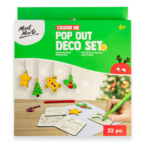 Mont Marte Colour Me Pop Out Deco Set 22pc - Christmas - Glowish
