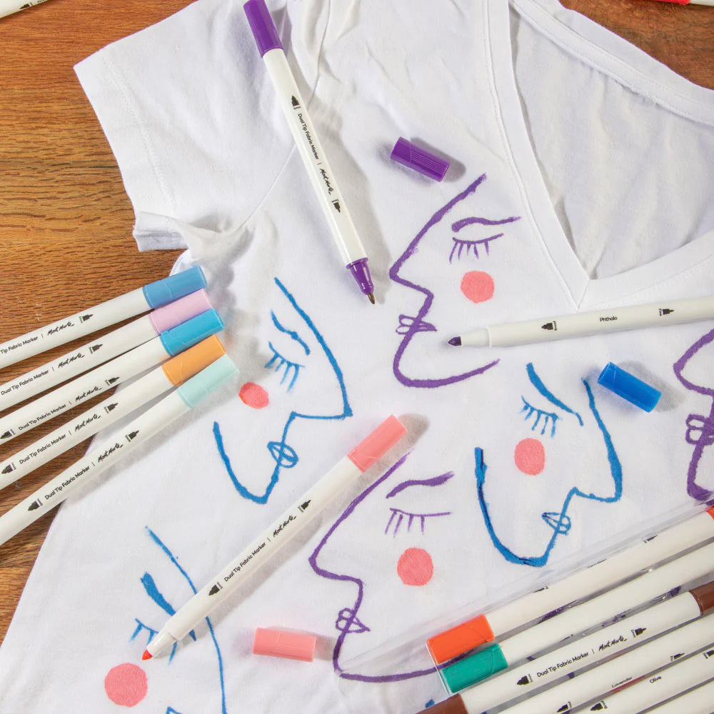 Dual Tip Fabric Markers Signature 24pc - Mont Marte - Glowish