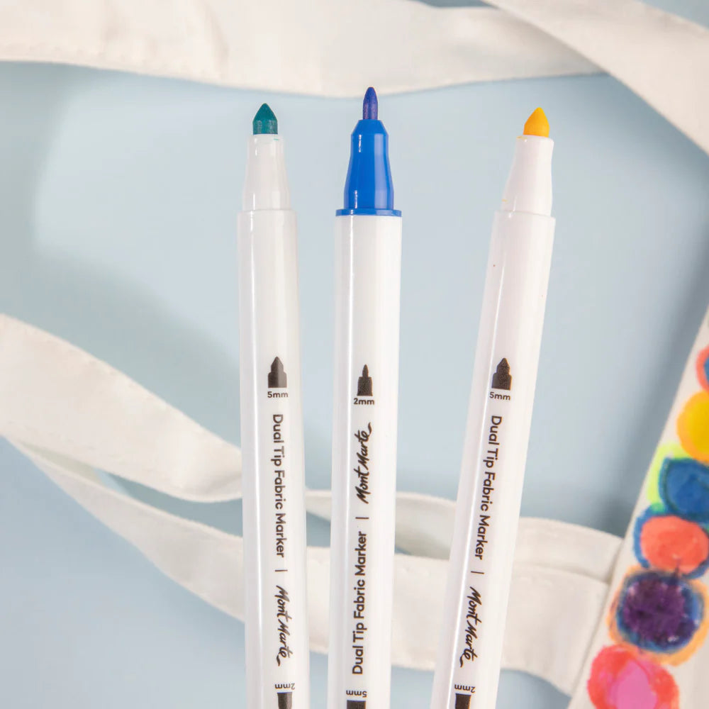 Dual Tip Fabric Markers Signature 24pc - Mont Marte - Glowish