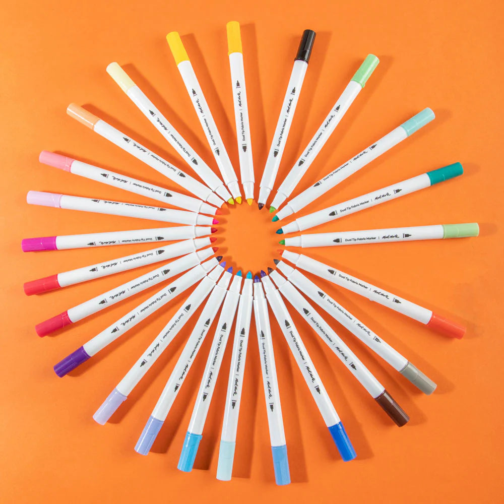 Dual Tip Fabric Markers Signature 24pc - Mont Marte - Glowish