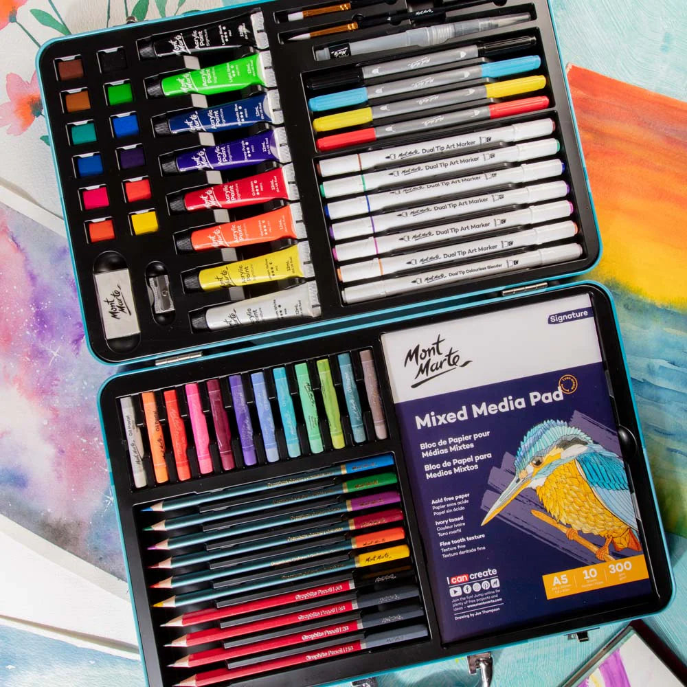 Mixed Media Art Set Signature 60pc - Mont Marte - Glowish