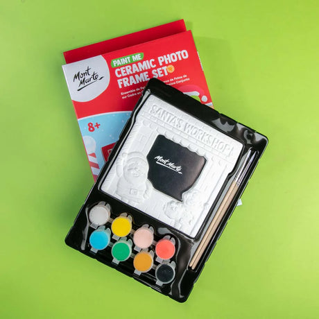 Paint Me Ceramic Photo Frame Set 11pc - Santa's Workshop - Mont Marte - Glowish