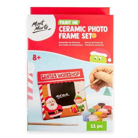 Paint Me Ceramic Photo Frame Set 11pc - Santa's Workshop - Mont Marte - Glowish
