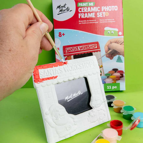 Paint Me Ceramic Photo Frame Set 11pc - Santa's Workshop - Mont Marte - Glowish