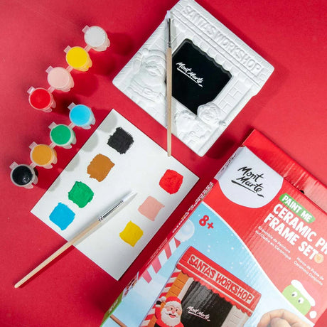 Paint Me Ceramic Photo Frame Set 11pc - Santa's Workshop - Mont Marte - Glowish