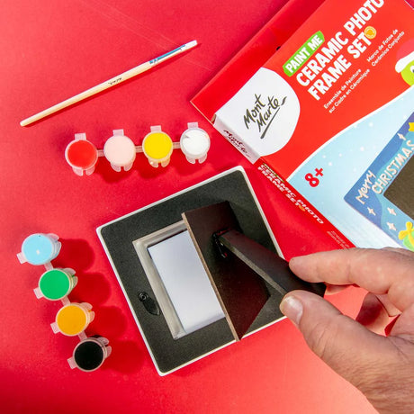 Paint Me Ceramic Photo Frame Set 11pc - Christmas Tree - Mont Marte - Glowish