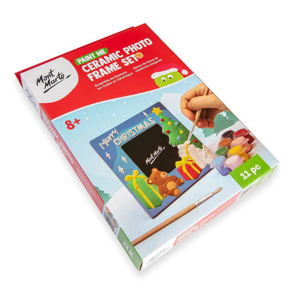 Paint Me Ceramic Photo Frame Set 11pc - Christmas Tree - Mont Marte - Glowish