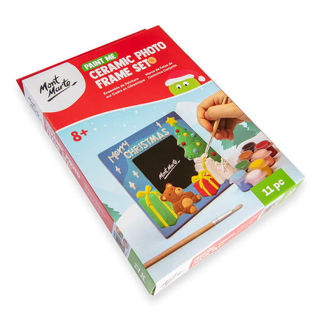 Paint Me Ceramic Photo Frame Set 11pc - Christmas Tree - Mont Marte - Glowish