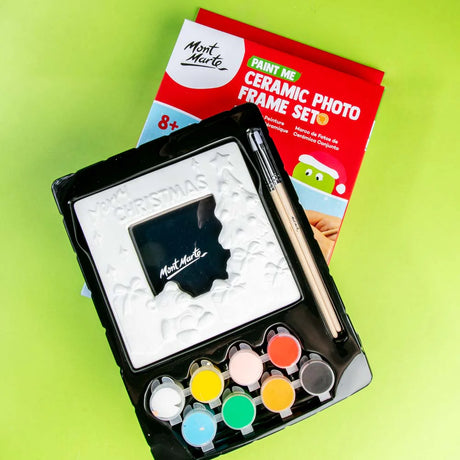 Paint Me Ceramic Photo Frame Set 11pc - Christmas Tree - Mont Marte - Glowish