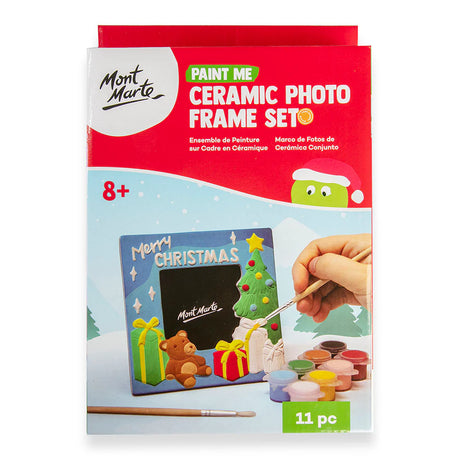 Paint Me Ceramic Photo Frame Set 11pc - Christmas Tree - Mont Marte - Glowish